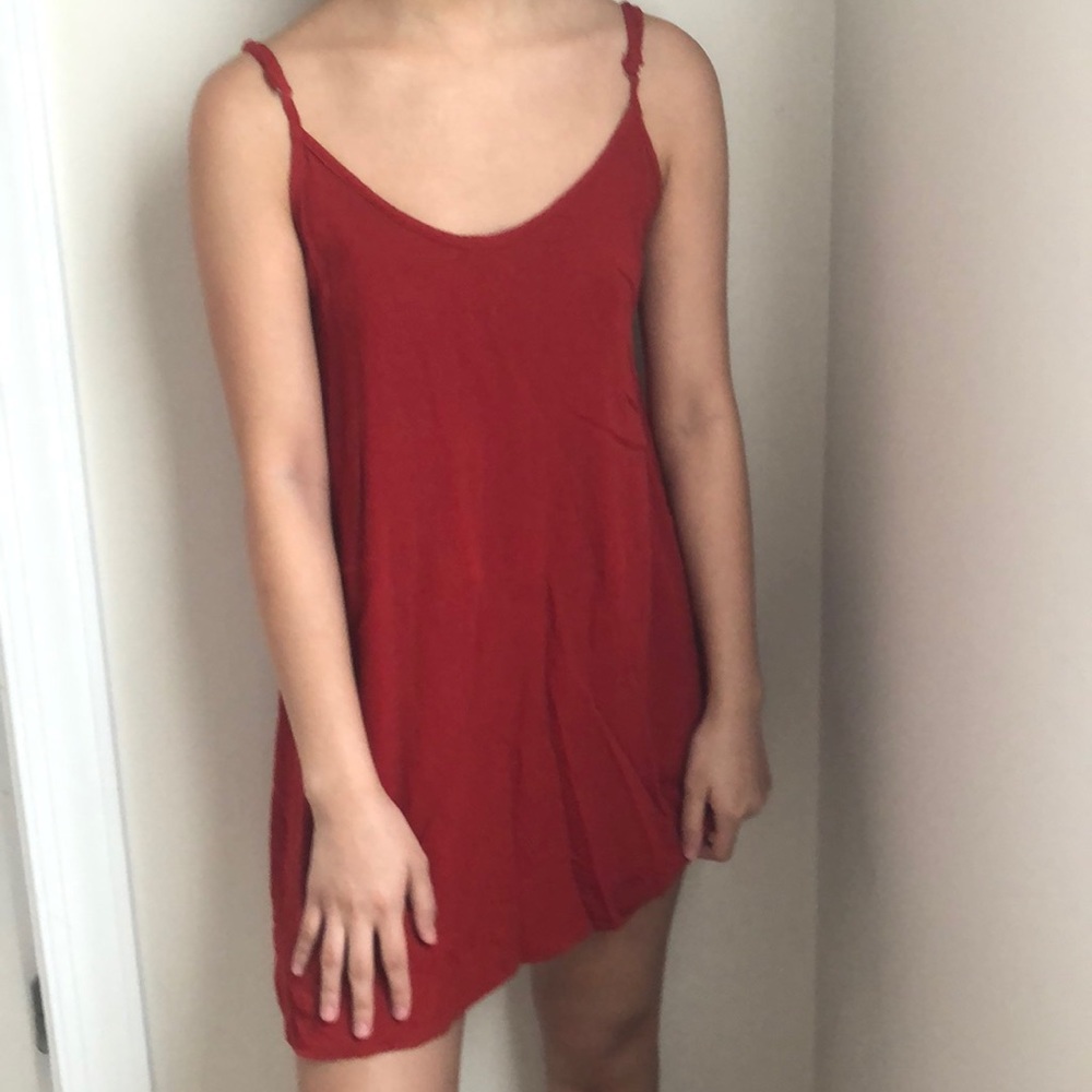 Orangey Red Dress